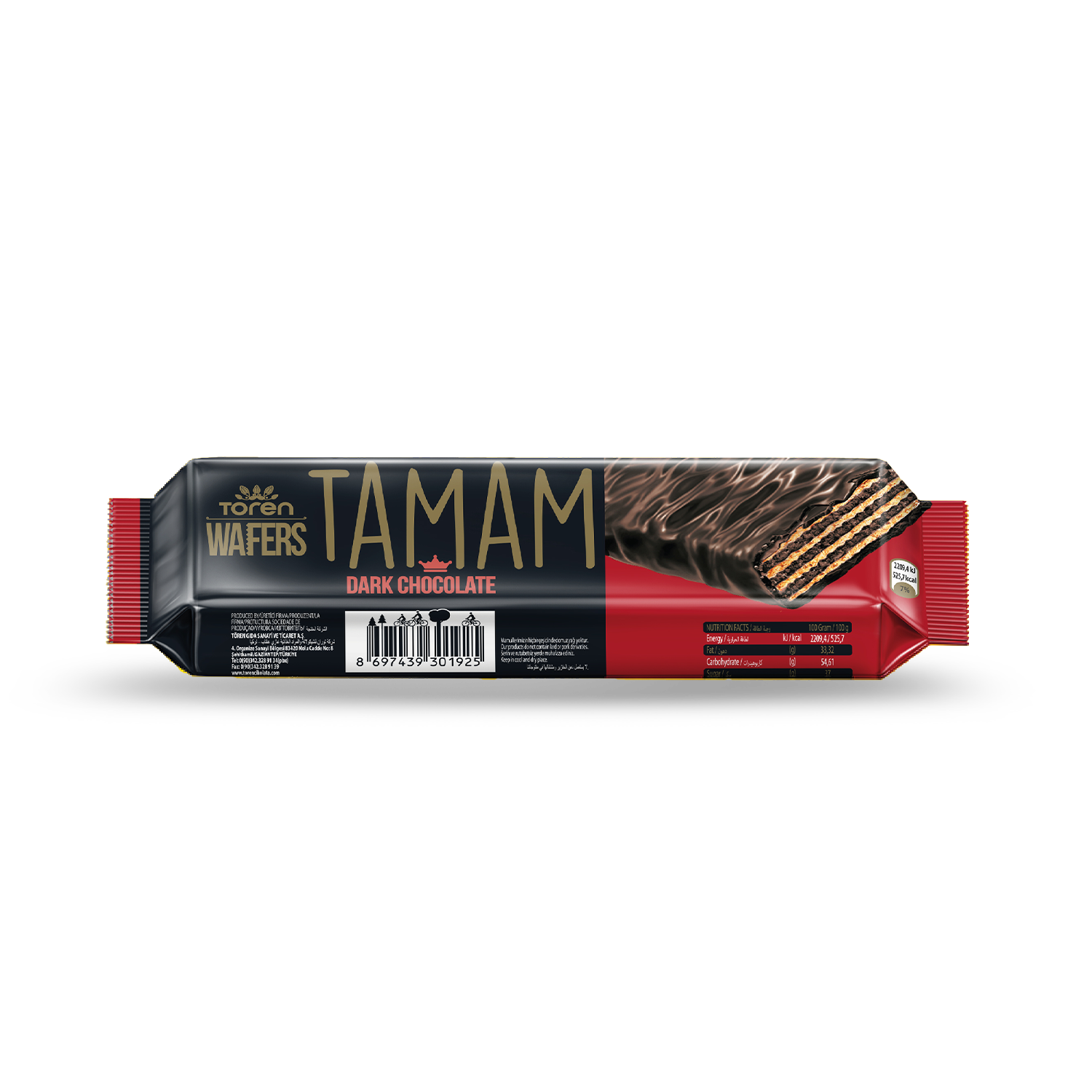 Tamam Dark Chocolate Coated Wafer With Cocoa Cream