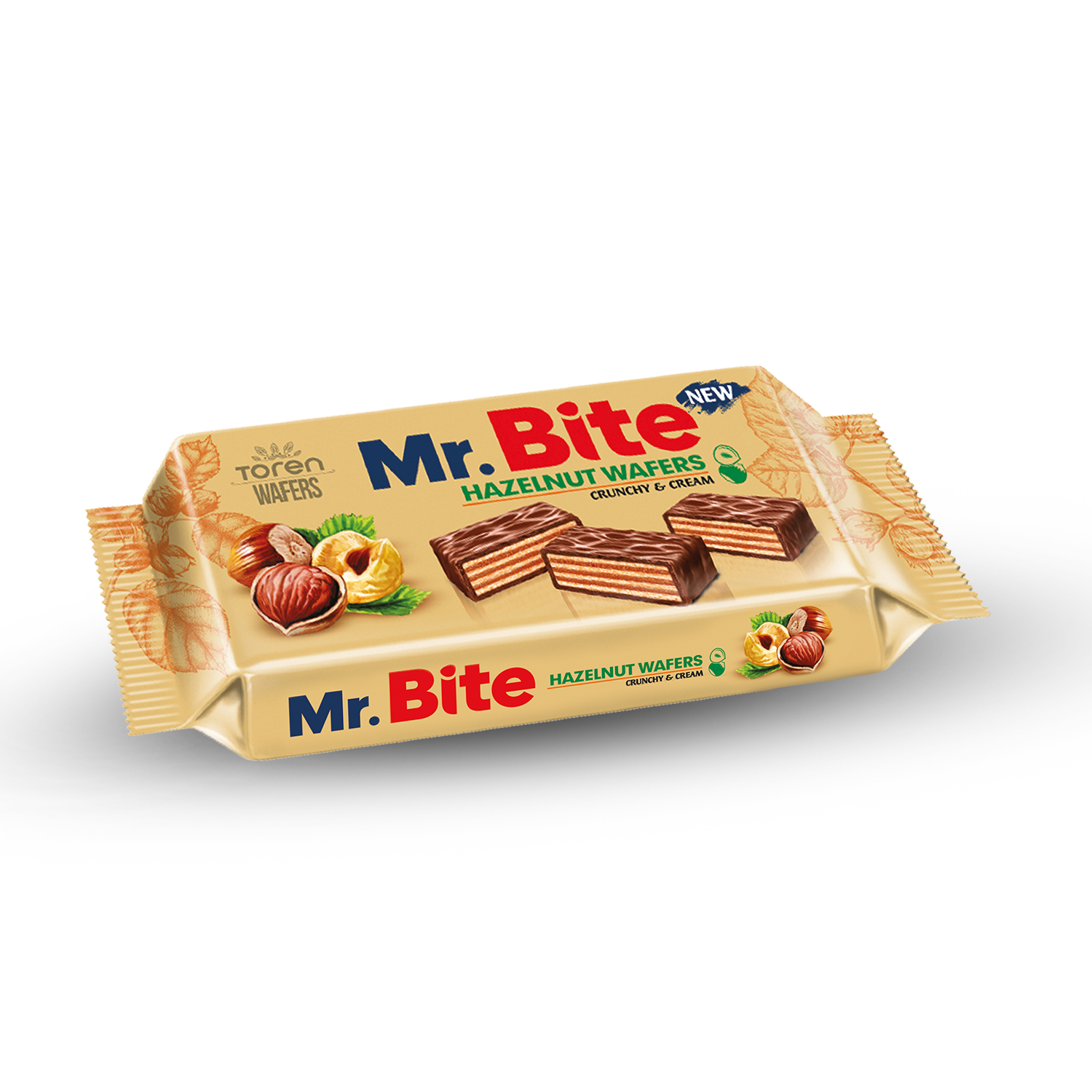 Mr.Bite Milk Chocolate Coated Wafers With Hazelnut Cream
